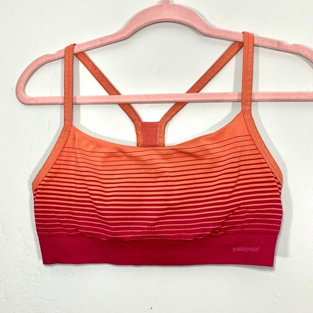 Patagonia Orange and Red Sports Bra